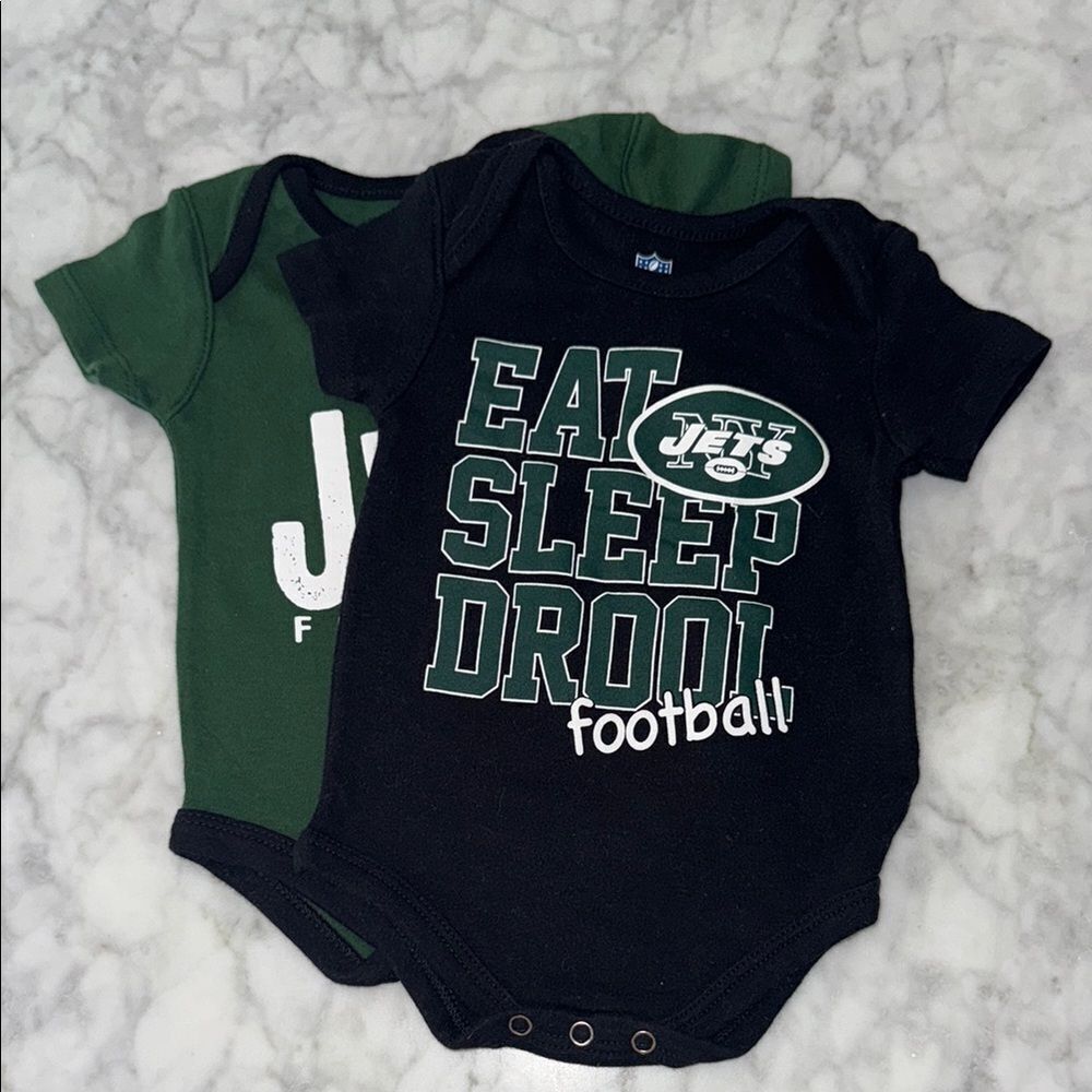 NFL Jets Baby Onsie Set - Green and Black